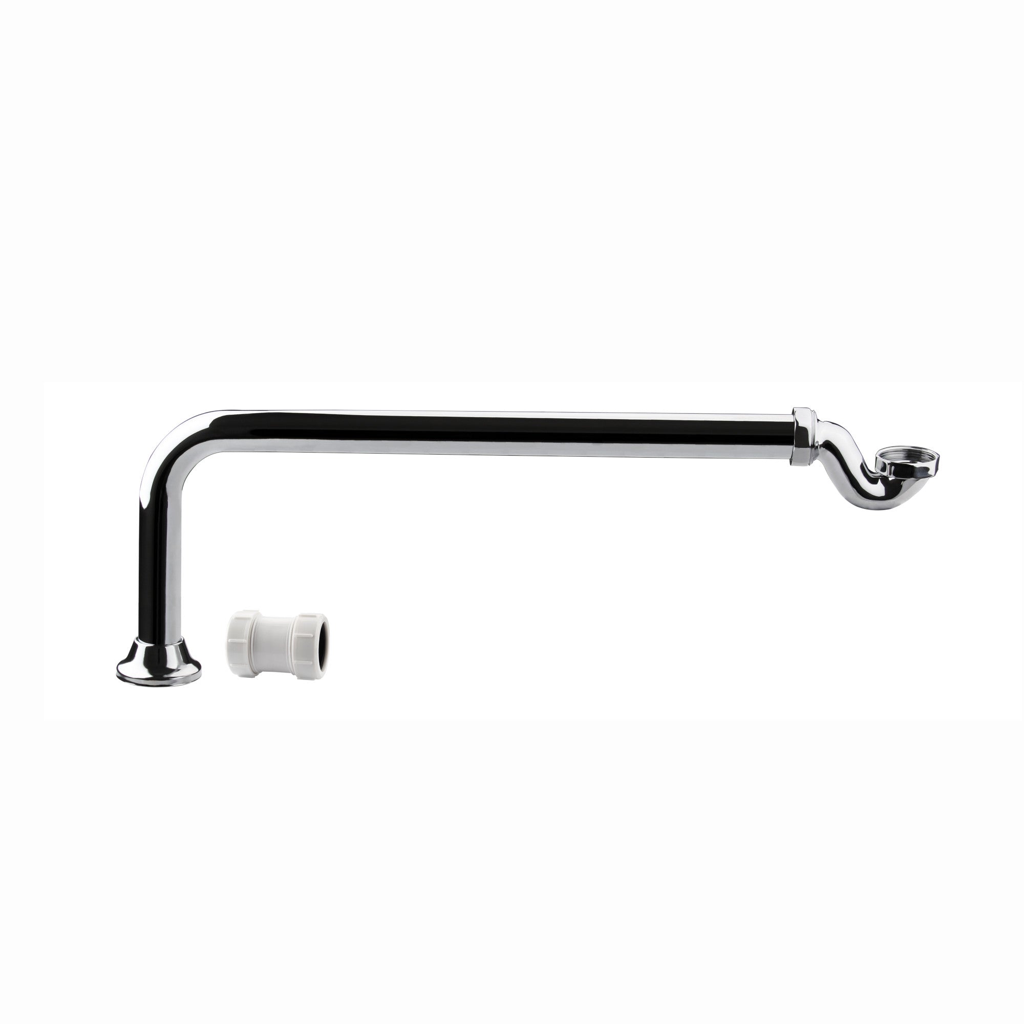 Traditional exposed shallow seal bath trap & pipe - chrome